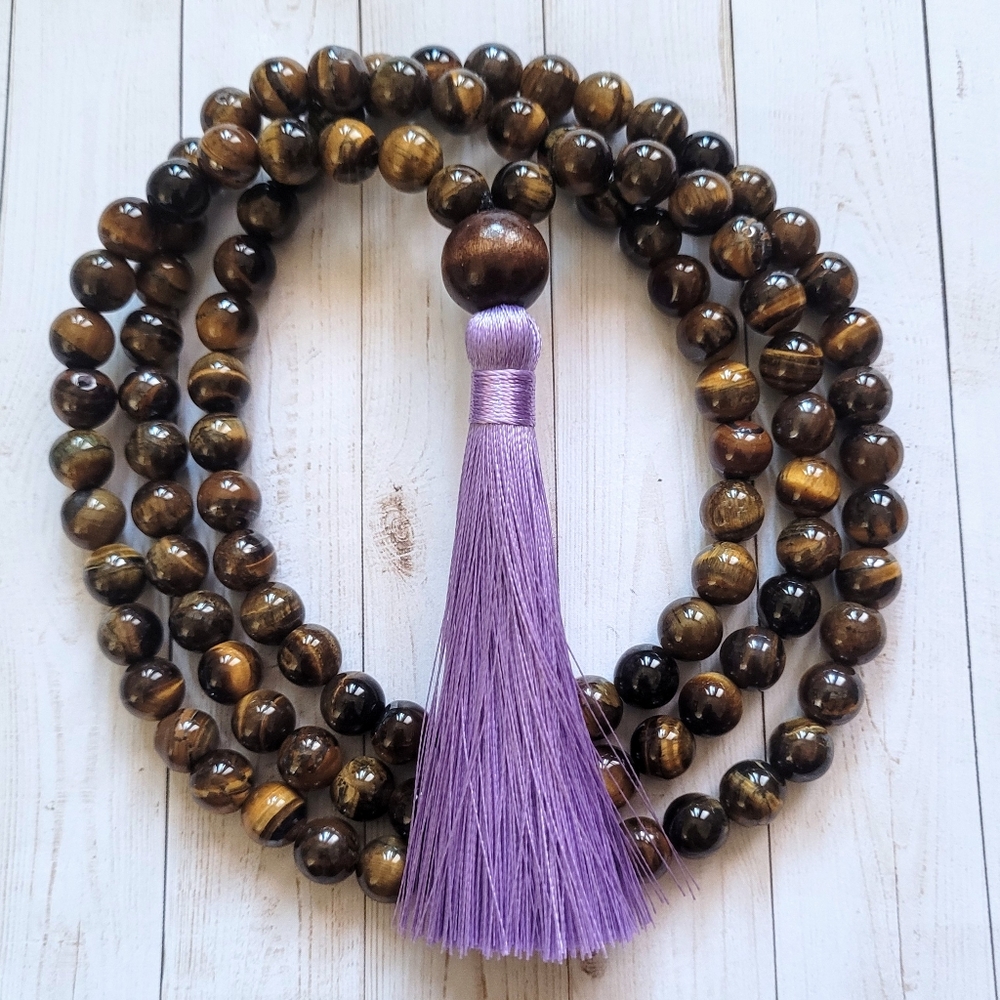 108 Tiger's Eye Mala Necklace